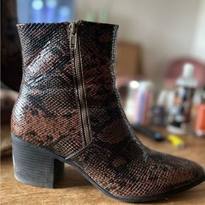Faux Snake Skin boots
